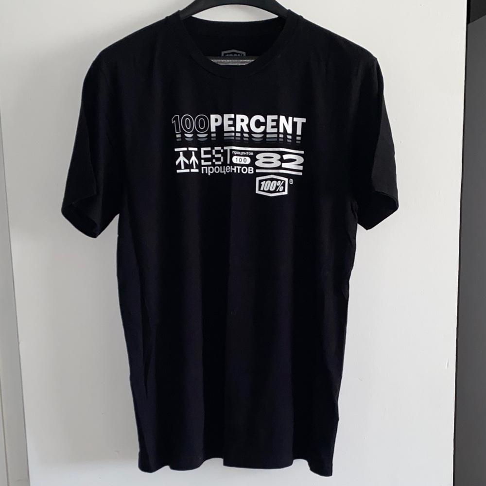 Men’s 100% Black Graphic T-Shirt - Large